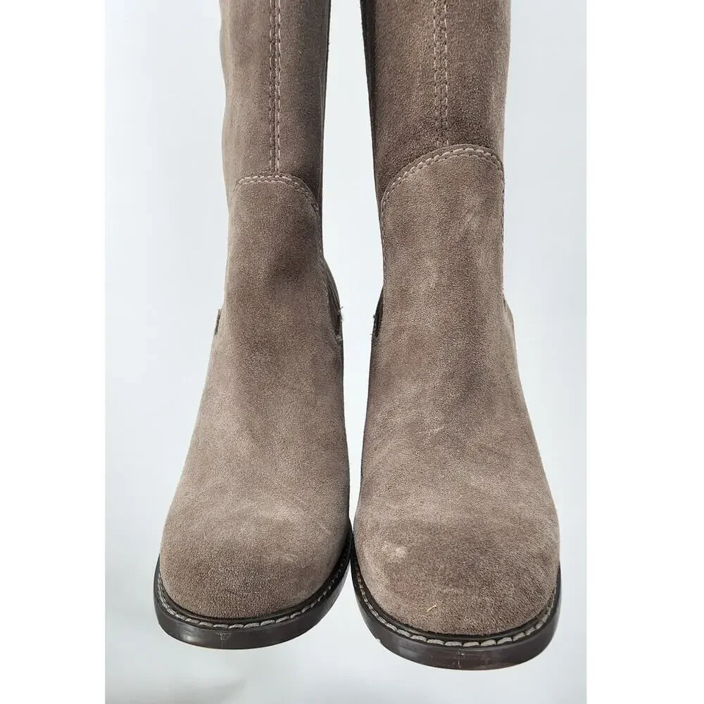 Kelsi Dagger X Anthropologie‎ Brooklyn Logan Over-The-Knee Boots Grey Size 8.5